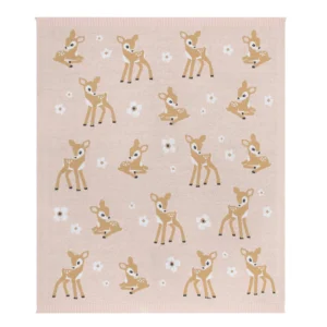 Living Textiles - 100% Cotton Knit Baby Blanket - Fawn